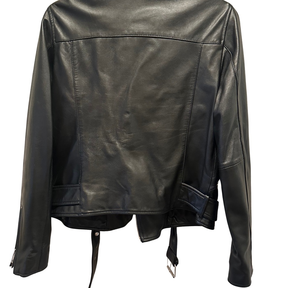 Black Leather Moto Jacket - Women's (Quince + new hardware) - Medium - Picture 2 of 4